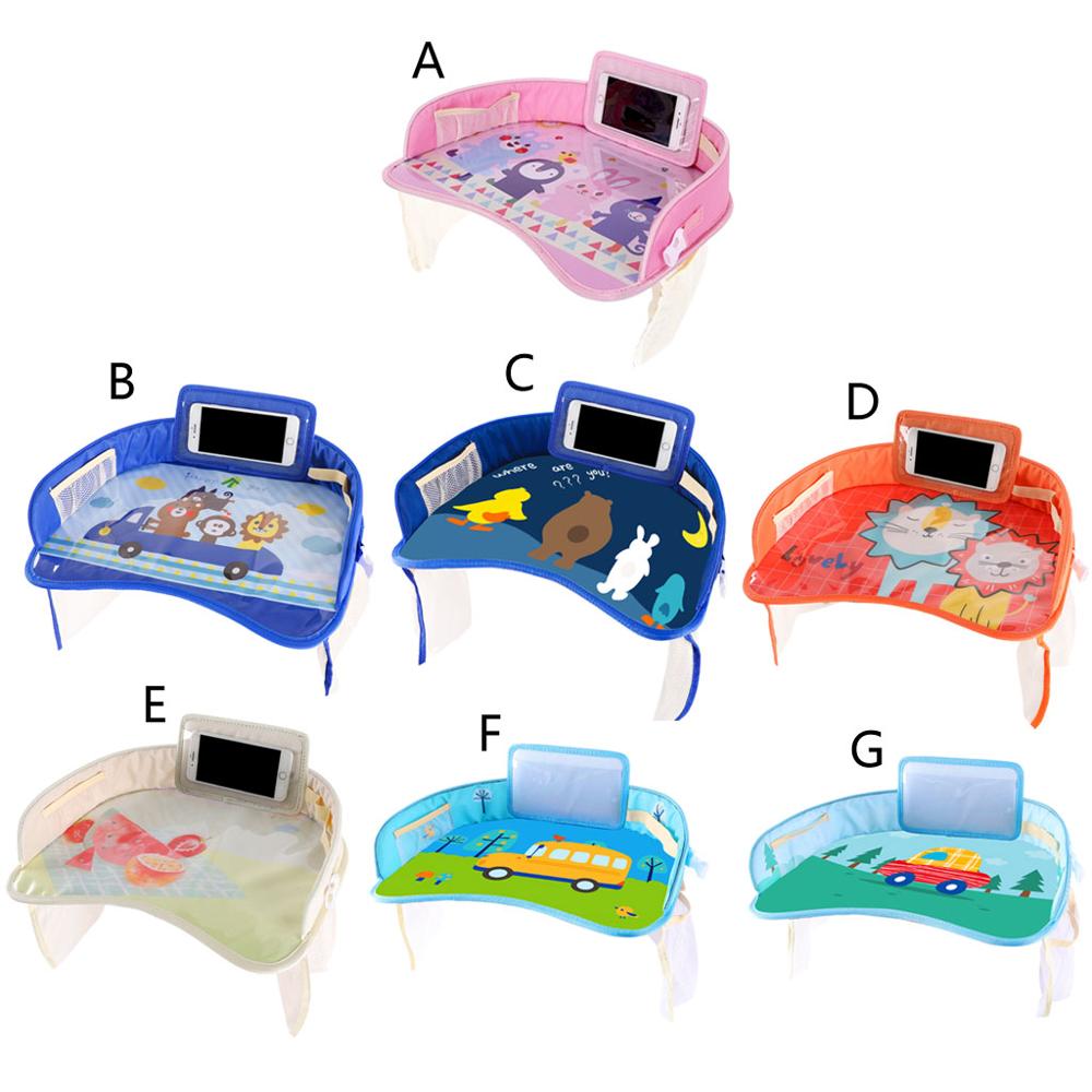 Baby Car Tray Plates Portable Waterproof Painting Eating Table Desk for Kids Car Safety Seat Children Toys Storage Holder