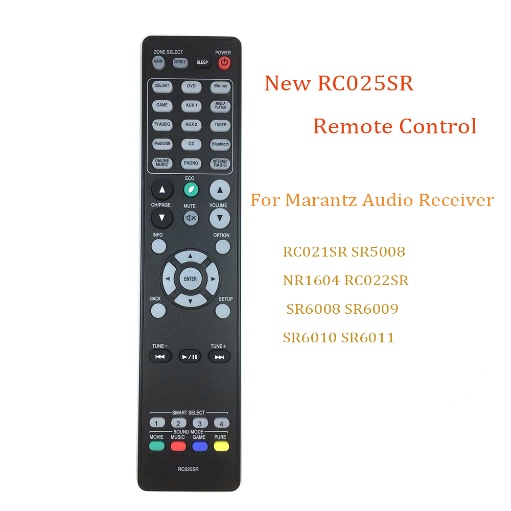 Control remoto para receptor de Audio Marantz, Control remoto compatible con RC025SR, RC021SR, SR5008, NR1604, RC022SR, SR6008, SR6009, SR6010, SR6011,