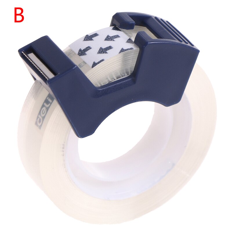 Random Clear Adhesive Tape with Tape Cutting Tool Writable Invisible Correction Tape School Stationery Protable Tape Dispenser: B