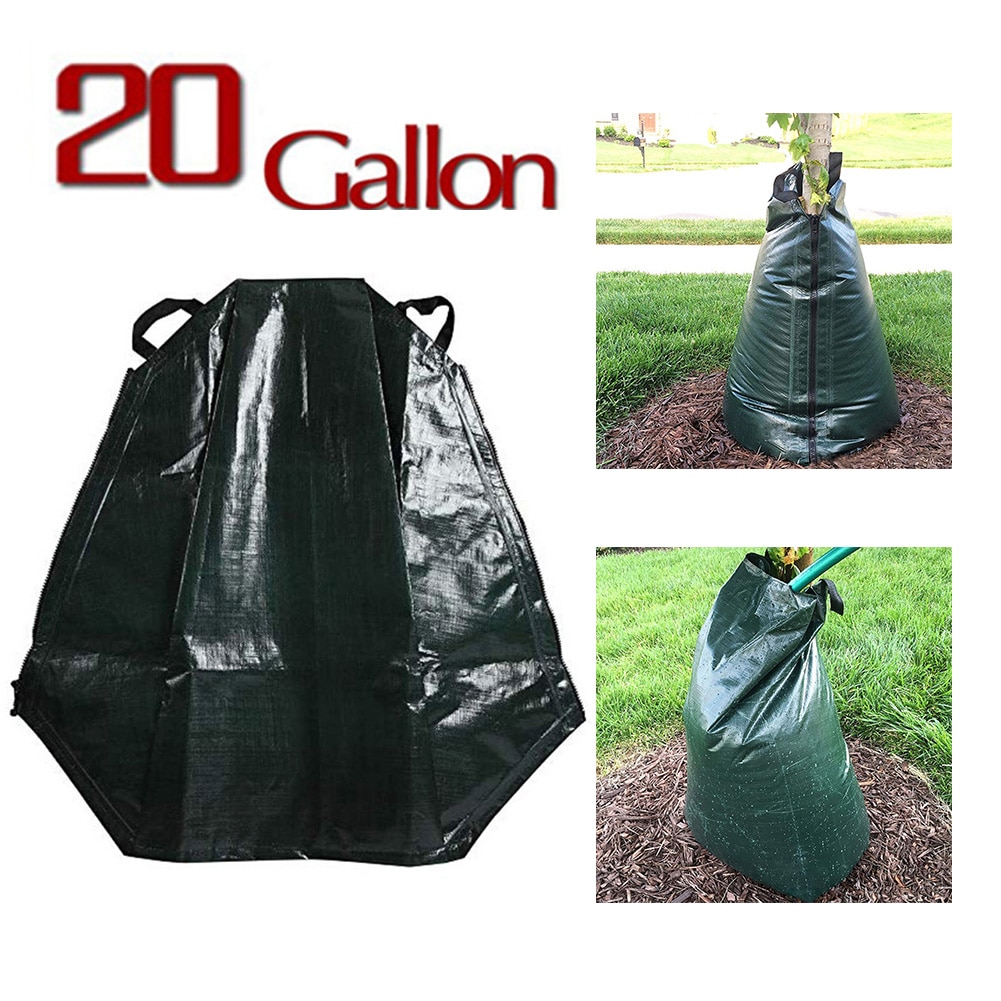 Bolsa de riego para árboles de 20 galones/75L, bolsa de goteo colgante para plantas de jardín, bolsa de agua reutilizable para árboles agrícolas, bolsas de riego por goteo lento