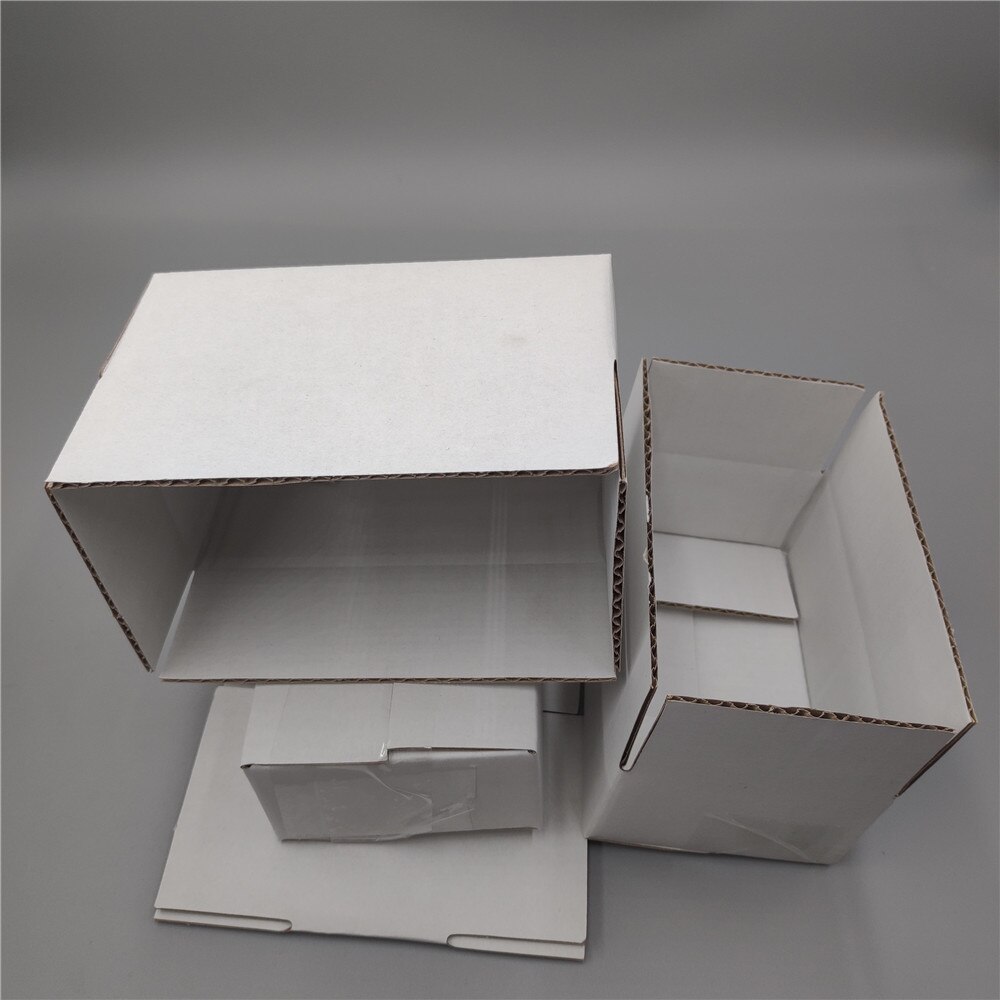 17.5*9.5*11.5cm 10pcs white E-Flute express Packaging Box Corrugated Cardboard Mailer White Mail box
