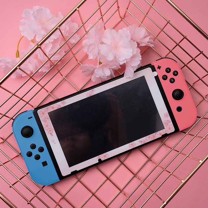 Tempered Glass Screen Protector For Nintendo Switch NS Animal Pink Screen Film For Nintend Switch Accessories: Sakura