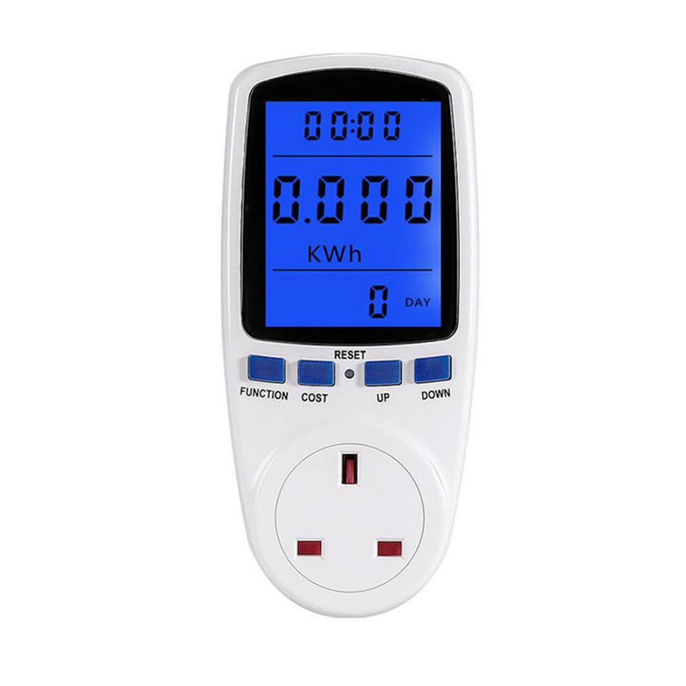 Energie Monitor Euro Plug Power Meter Socket Lcd Power Usage Monitor Metering Smart Socket Meter Lcd Power Usage Monitor: UK