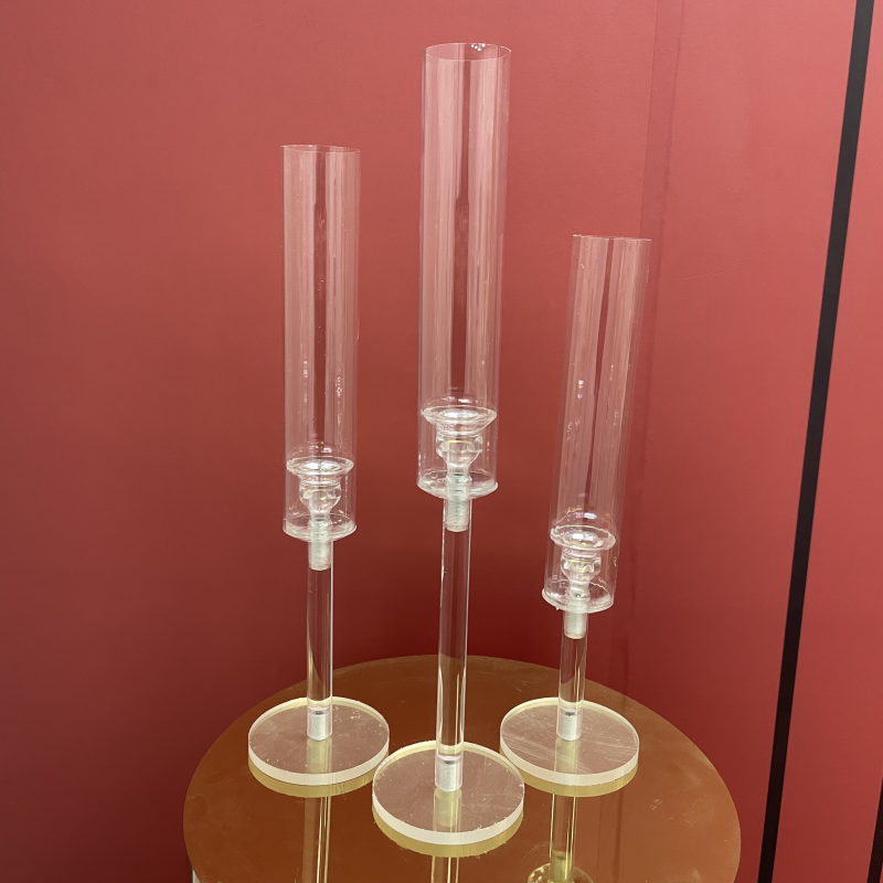 Acrylic Candlestick Centerpieces, Road Lead Candelabra, Centerpieces for Wedding, Christmas Decor, 3 Pcs