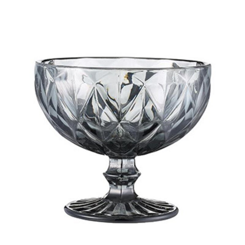 Gobelet en verre pour Cocktail, Restaurant, verre à vin, glace, yaourt, Pudding, Dessert, bol, tasse à gâteau, récipient à collation: Grey c