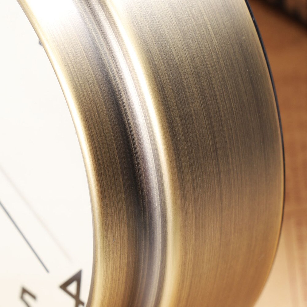 Metal Alarm Clock Roman Numerals Table Bedside Silent Alarm Clock Sweep Seconds Alarm Clock