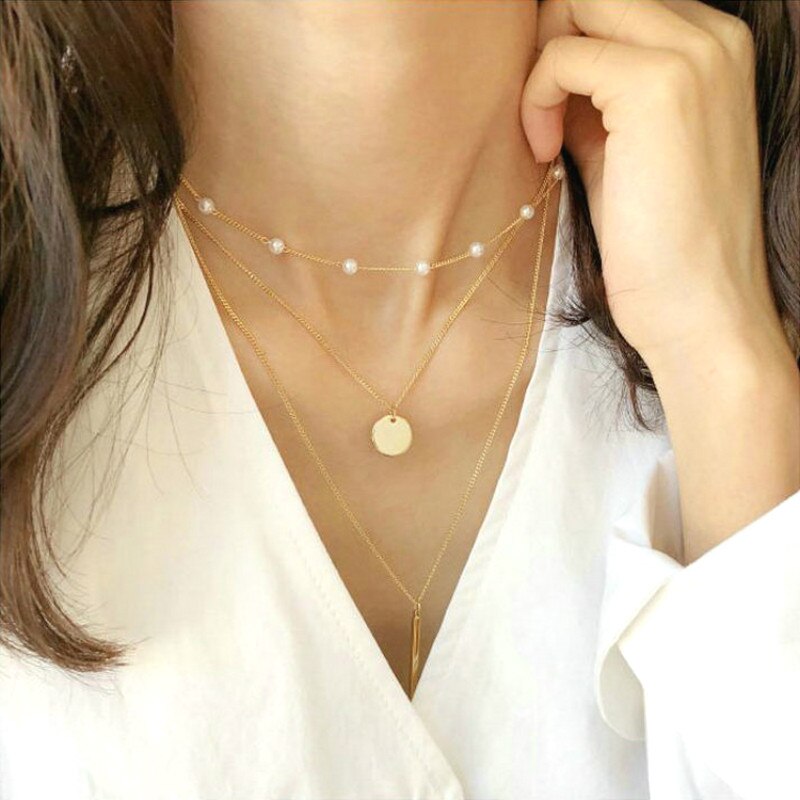 2020 nova cor de prata ouro colar pingentes torques para mulheres lua longa laços veludo moda jóias