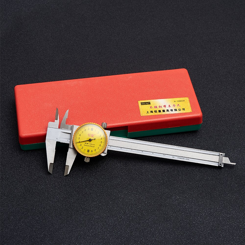 Dial Micro Vernier Caliper 0-100mm Mini Measuring Tool High Precision Stainless Steel Measuring Instrument Work Measurement Tool