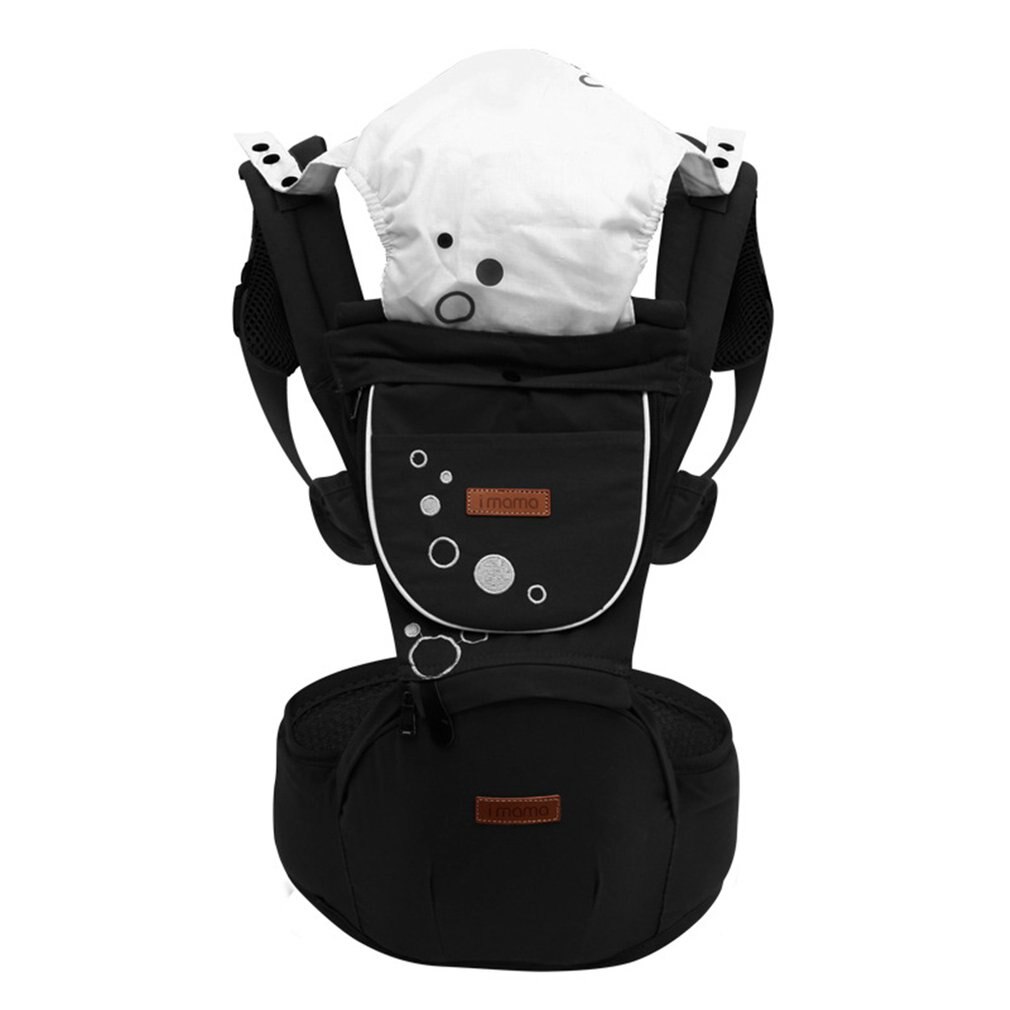 Porte bébé ergonomique fronde avant câlin taille tabouret maintien ceinture Porte Bebe kangourou hanche siège polyvalent pour les quatre saisons: Black