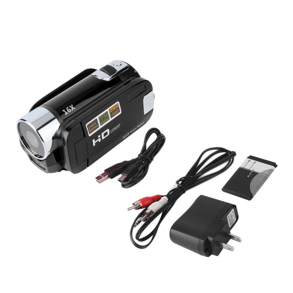 2.7 & #39 ;& #39 ; tft lcd 720p digital video camcorder 16x zoom dv kamera understøtter hdmi video output rød/sort