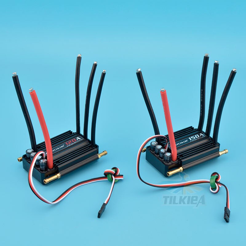 Rc båt borstlös motor esc 50a 70a 90a 120a 150a borstlös esc hastighetsregulator support 2-6s lipo bec 5.5v/5a för rc båt