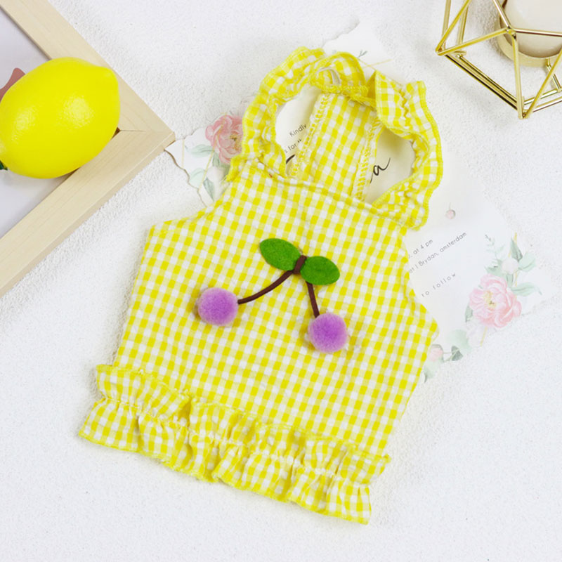 Pet Dog Clothes Dress Sweety Princess Style Dog Dress Teddy Puppy Wedding Dresses For Small Medium Dogs Pet Accessories: Yellow / XL