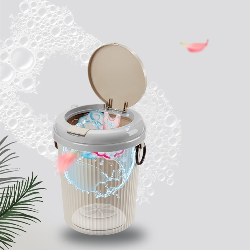 Portable Mini Clothes Washing Machine Bucket Home Self-Driving Tour Mini Washing Machine Rotating Turbines Washer