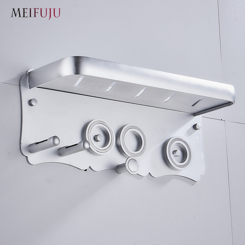 Zwart Föhn Houder Badkamer Planken Wall Mount Storgae Rack Badkamer Plank voor Dyson Supersonic föhn Houder Zilverachtige