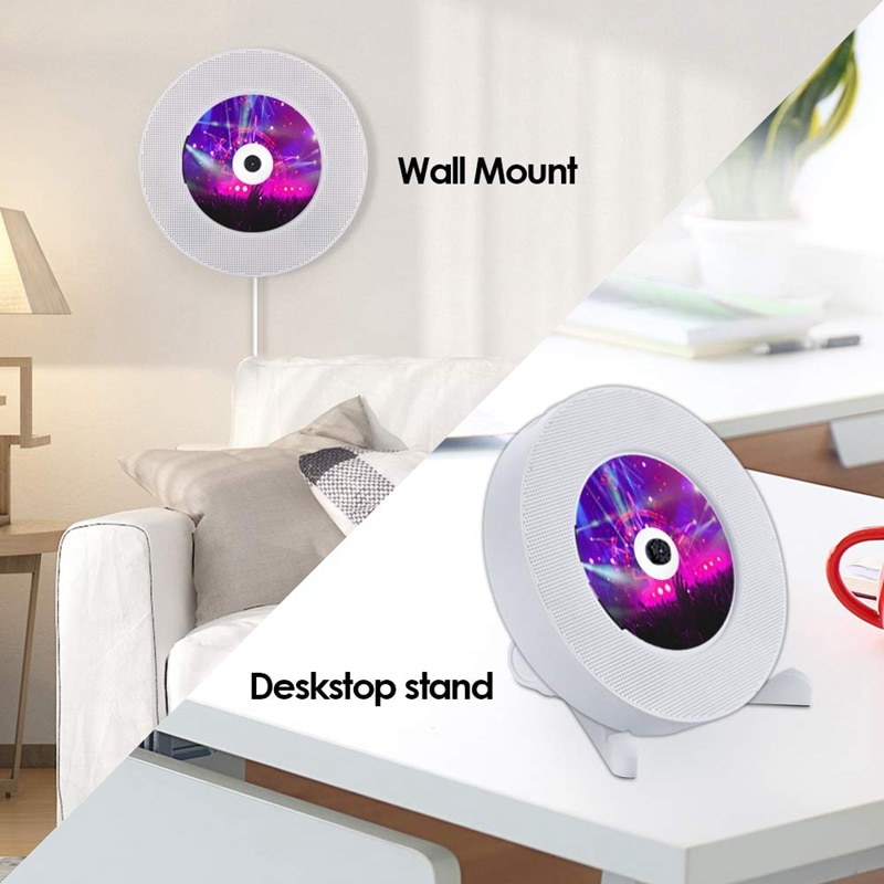 Reproductor de DVD portátil con salida HDMI 1080P, reproductor de CD montable en la pared con Control remoto para altavoces HiFi integrados en el hogar FM Radi