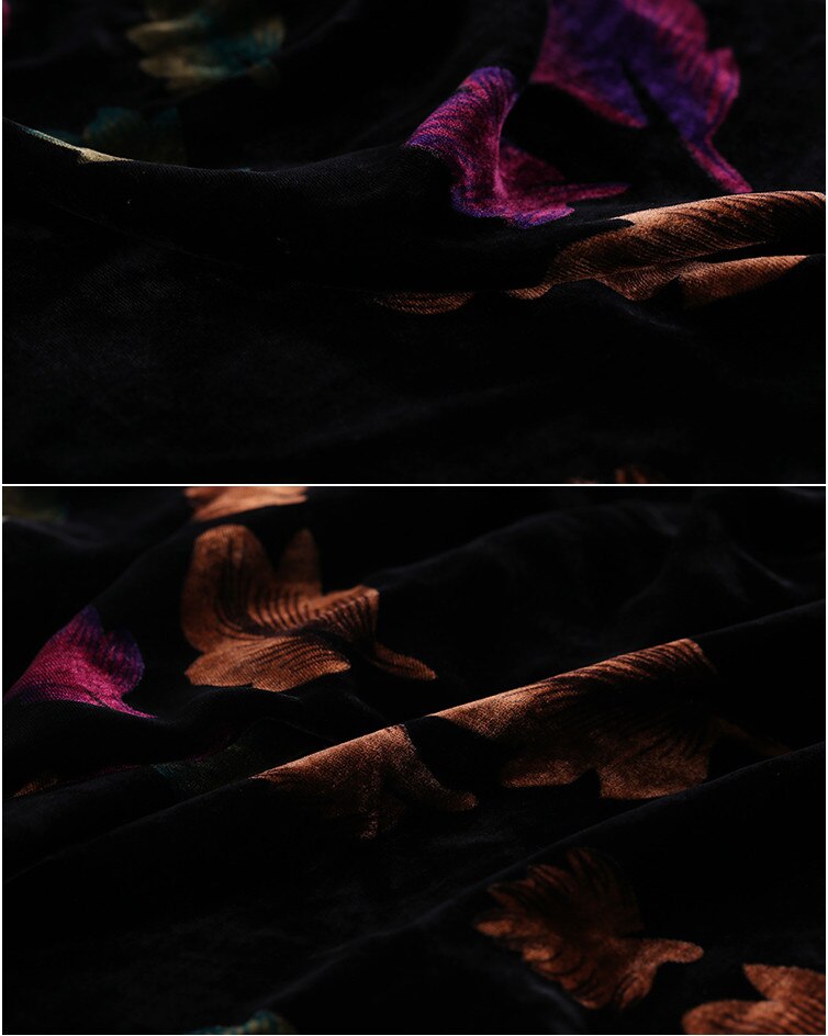 Utskrift siden sammet tyg utskrift guld sammet tyg cheongsam klänning sammet tyg kinesiskt siden tyg siden tyg