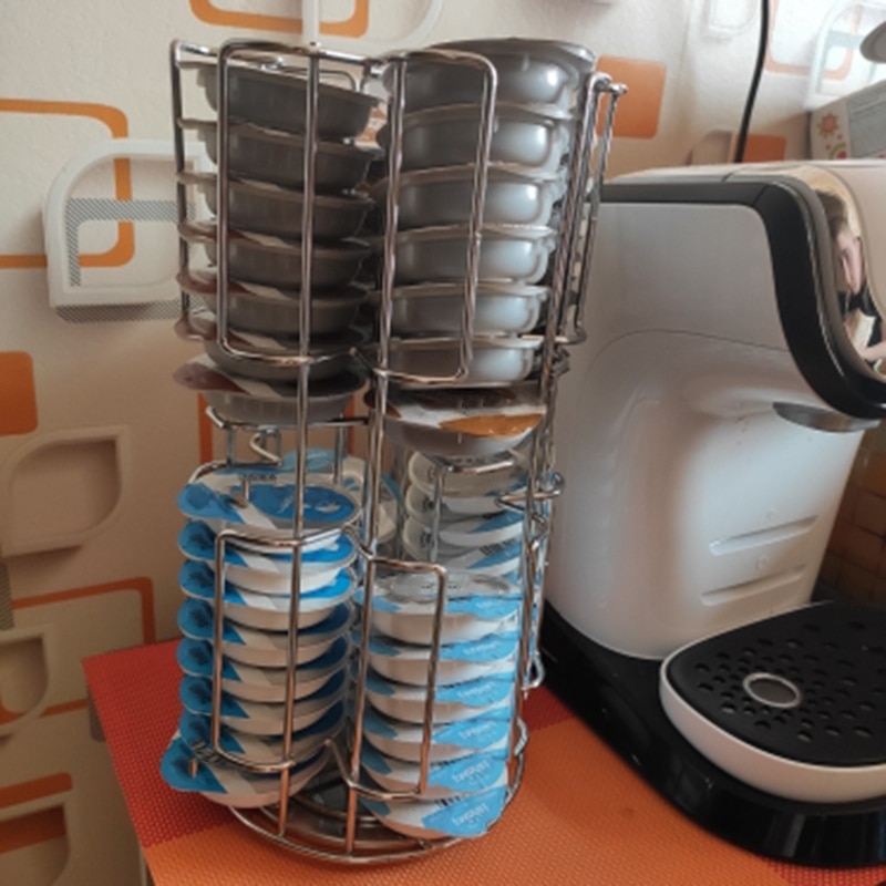 Enkel stil roterende kapsel kaffebælg holder holder til 64 tassimo kapsler