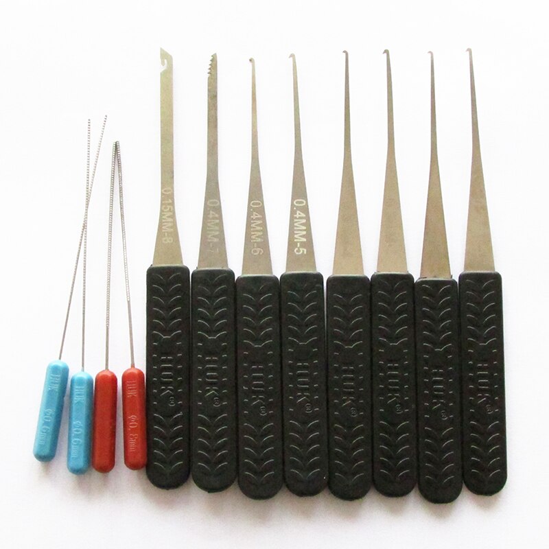 14 Stuks Goso Combinatie Slotenmaker Kaba Gereedschap Met Transparante Hangslot Gereedschap Gebroken Sleutel Verwijderen Pick Set: 12pcs tools