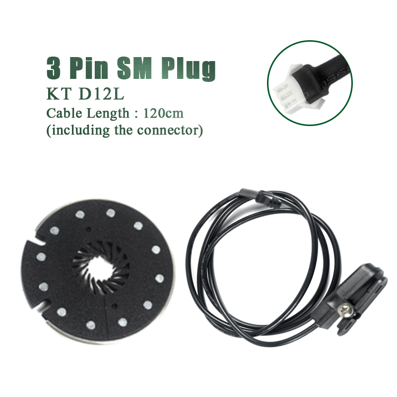 KT ebike V12L PAS Sensor 6 Magnent Dual Hall Sensors 12 Signals Electric Bike Pedal Assistant Sensor: light green