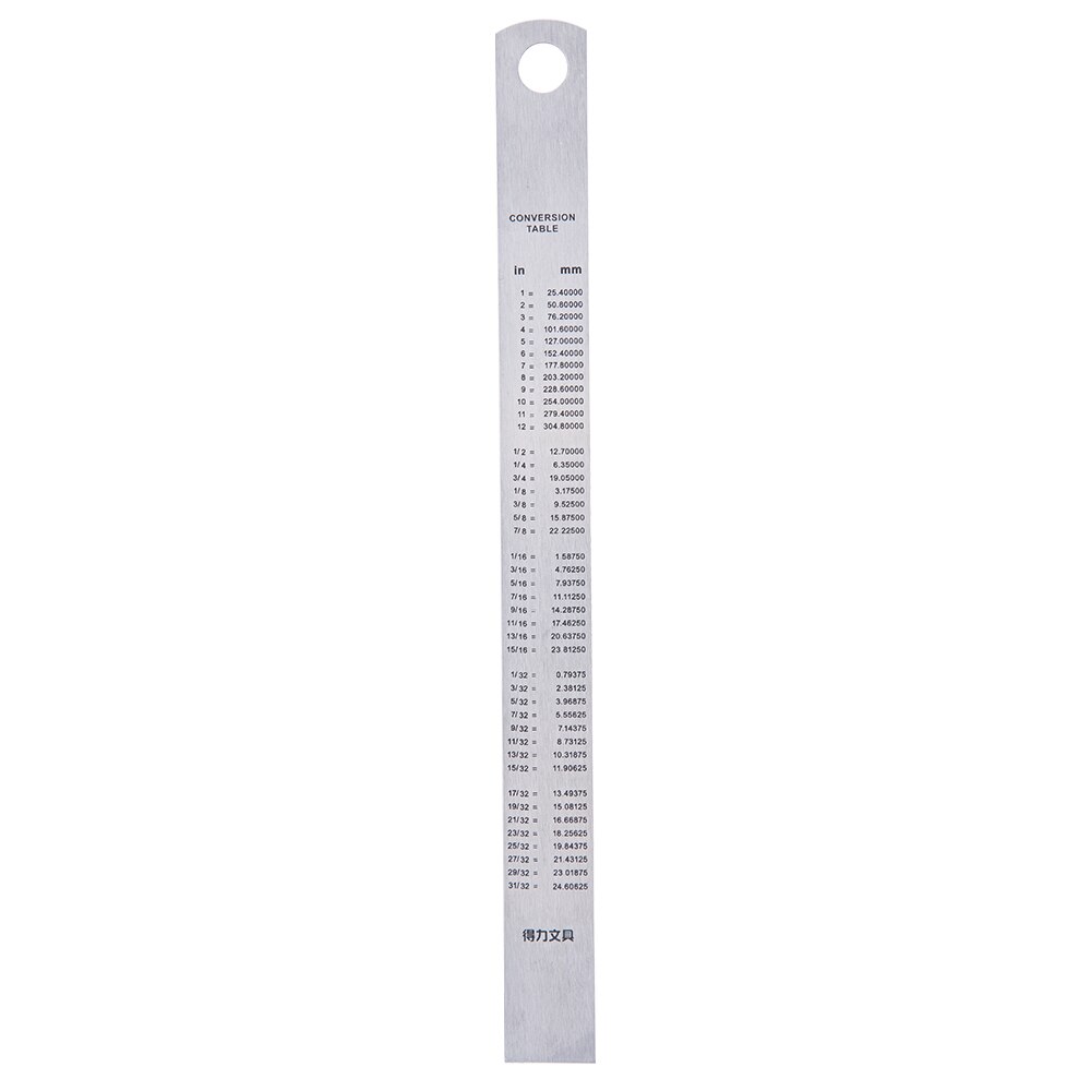 DELI Steel Ruler 15cm Metal Stainless Iron Straight Ruler Measure Tape Office Supply