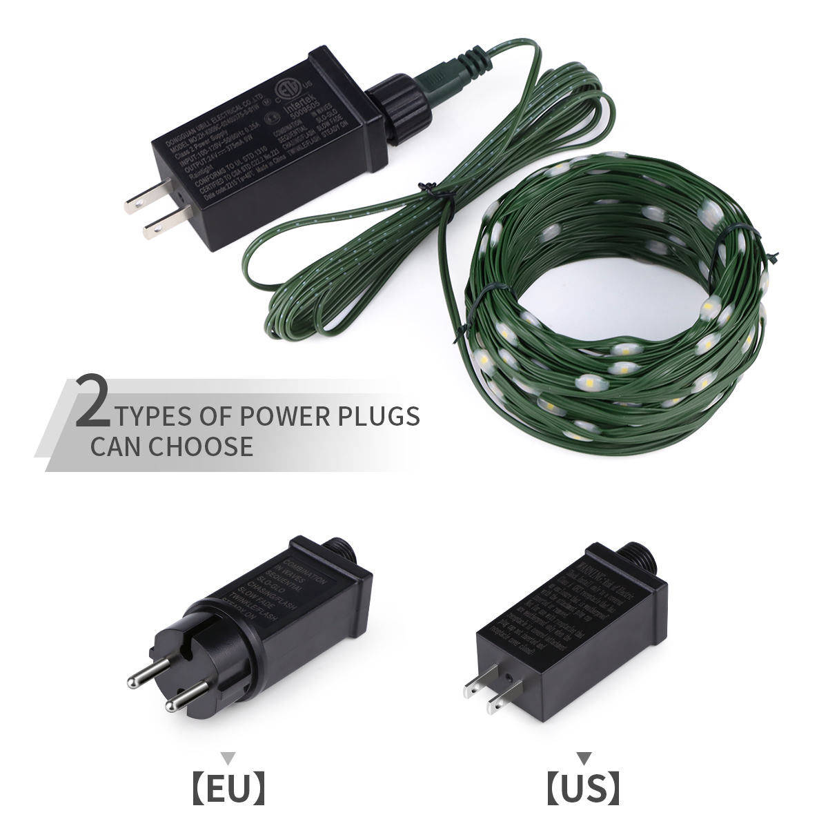 10M-100M Super Bright 24V LED String Lights Green Wire Leather Fairy Lights Outdoor Waterproof Garland Garden Christmas Decor