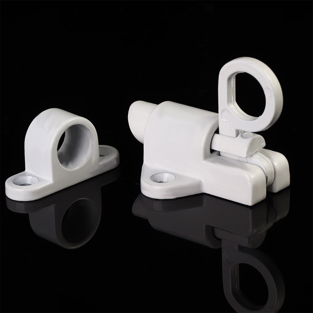 Window Latch Lock With Screws Gate Security Pull Ring Spring Bounce Aluminum Latch Lock Furniture Hardware Tool