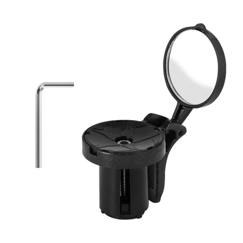 Bike Rear View Mirror Bike Handlebar 360° Rotatable Road Mountain Durable Warning Light Cycling Mirror Equipments