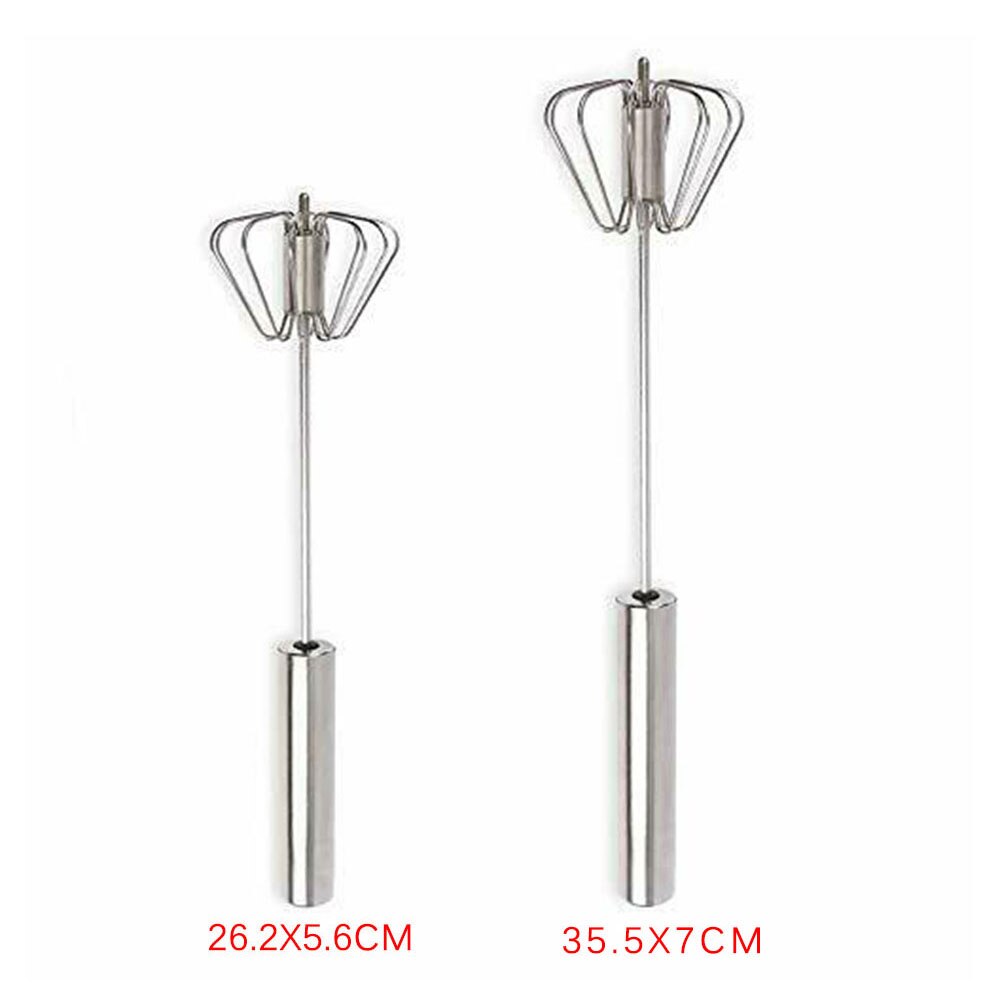 2 st vispar premium rostfritt stål hand push visp äggvisp mixer visp mix rör visp 26.2*5.6cm, 35.5*7cm