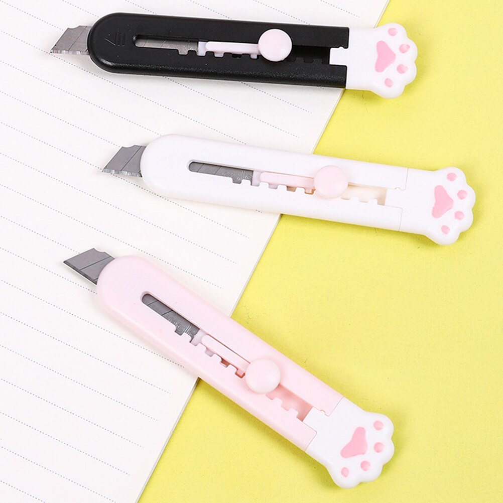 6Pcs Retractable Box Cutter Cartoon Cutting Tool Cardboard Cutters Utility Cutters for Office