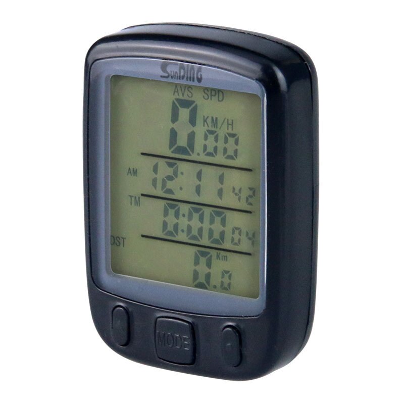 Sunding Road Bike Mountain Bike Stopwatch 563AC Bicycle Speed Meter Paper English Cable Wireless Night Light Mileage Speedometer