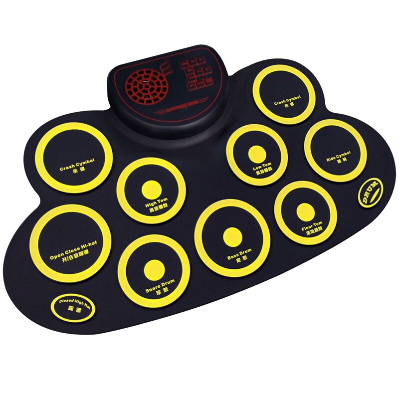 Electronic Drum Set - Practice Drum Pad Roll Up Potable Drum Kit with Headphone Jack Built-in Speaker Drum Sticks