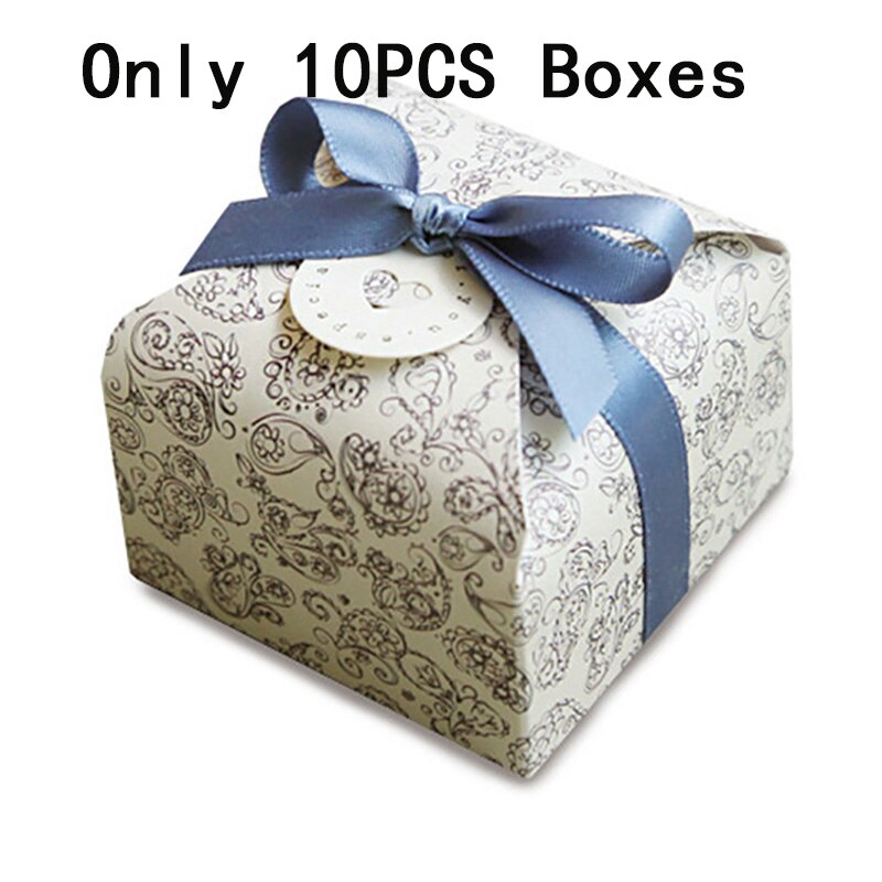 Prezent na imprezę słodkie pudełka na upominki weselne na cukierki ciasto czekoladowe torby Bonbonniere pudełka na kwiatki pudełko opakowanie Boite Dragees: 10szt Paisley