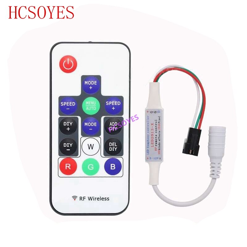 SP110E SP105E SP108E SP106E SP107E 14key 3pin HC008 Music Controller WS2812B Bluetooth SK6812 RGB/RGBW APA102 WS2811 led strip