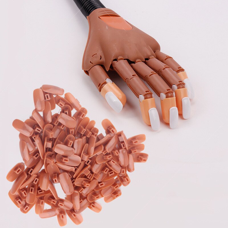 Faux ongles de manucure 100 pièces, accessoires pour la main esthétique, exposition de conseils pour l'entraînement à la pratique du Nail Art