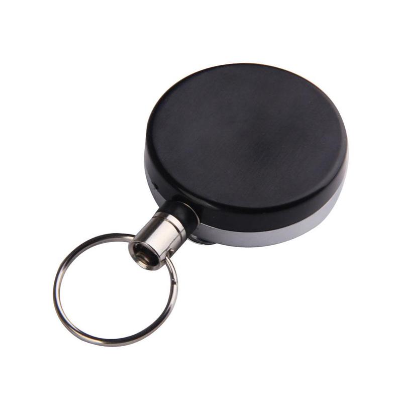 Resilience Steel Wire Rope Elastic Keychain Sporty Retractable Alarm Key chain Anti-lost telescopic key ring Keys trinket