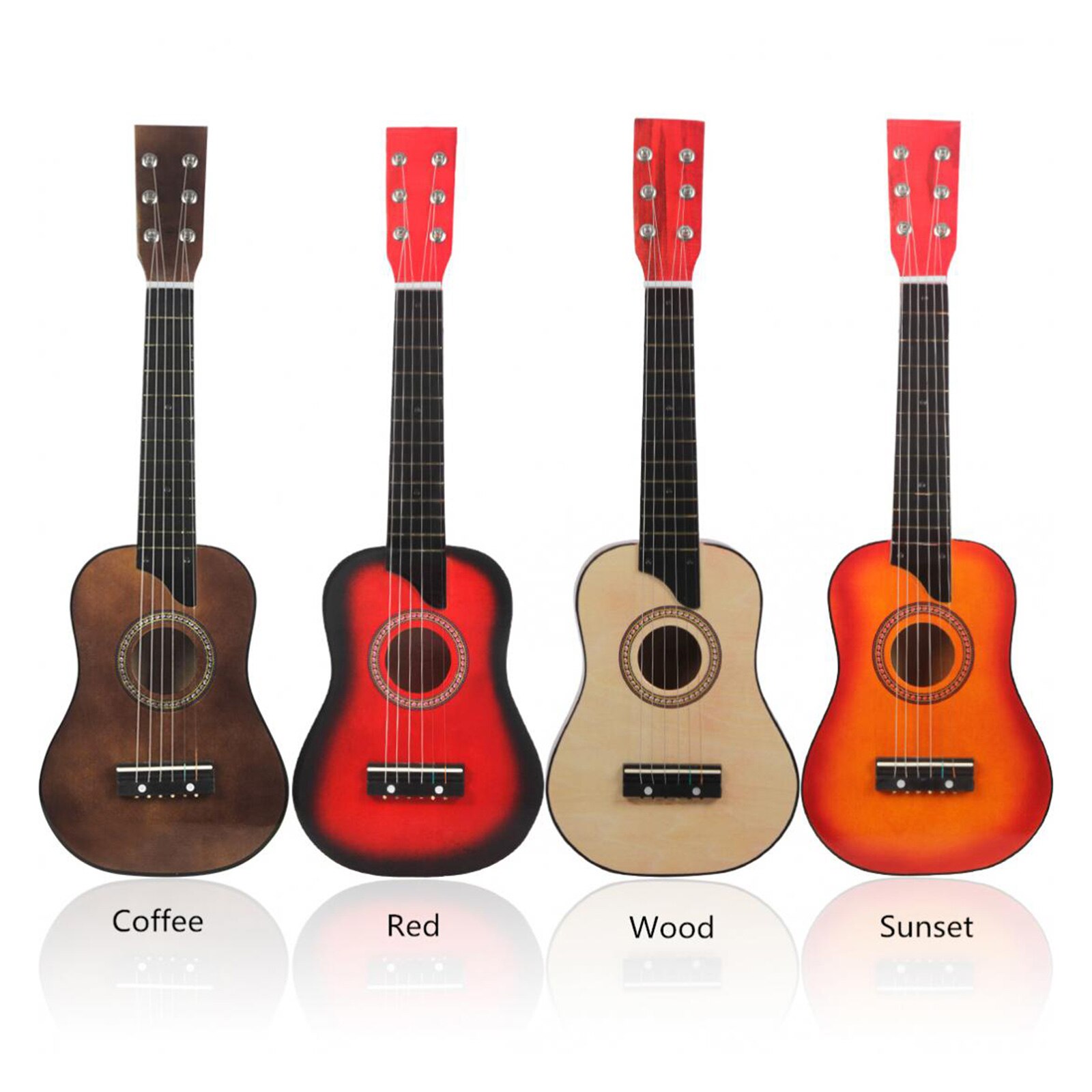 Guitarra acústica de 25 pulgadas para niños pequeños, instrumento educativo de 6 cuerdas, juguete de aprendizaje, práctica de música, navidad