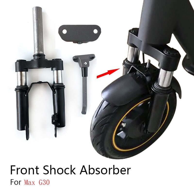 for Ninebot Max G30 Front Shock Absorber Electric Scooter Front Fork Suspension Kit with Heighten Foot Support: Default Title