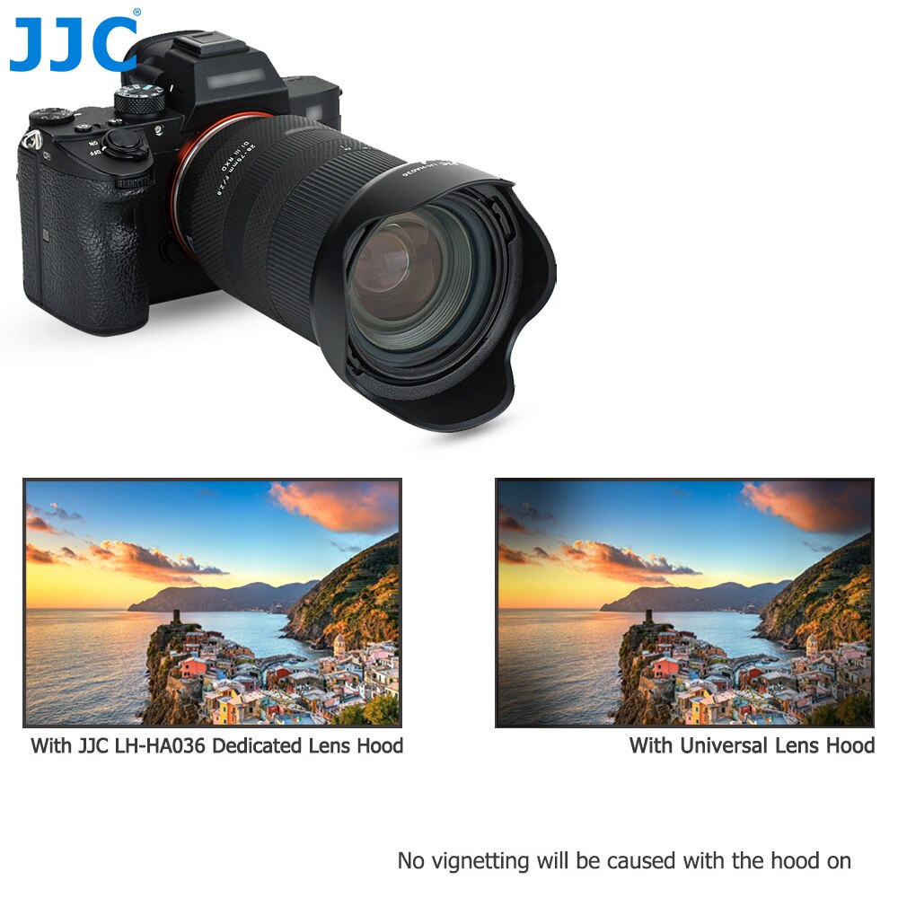 Jjc Camera Bloem Zonnekap Voor Tamron 28-75Mm F/2.8 Di Iii Rxd Lens (Model: a036) Vervangt Tamron HA036 Zonnekap Abs Zwart