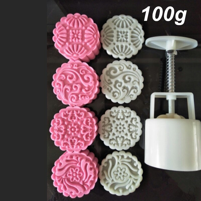 Moule à gâteau en forme de lune, 75g, 100g, 125g, outils de pâtisserie ronde pression manuelle, moule à gâteau en forme de lune en option 1 ensemble: HY11
