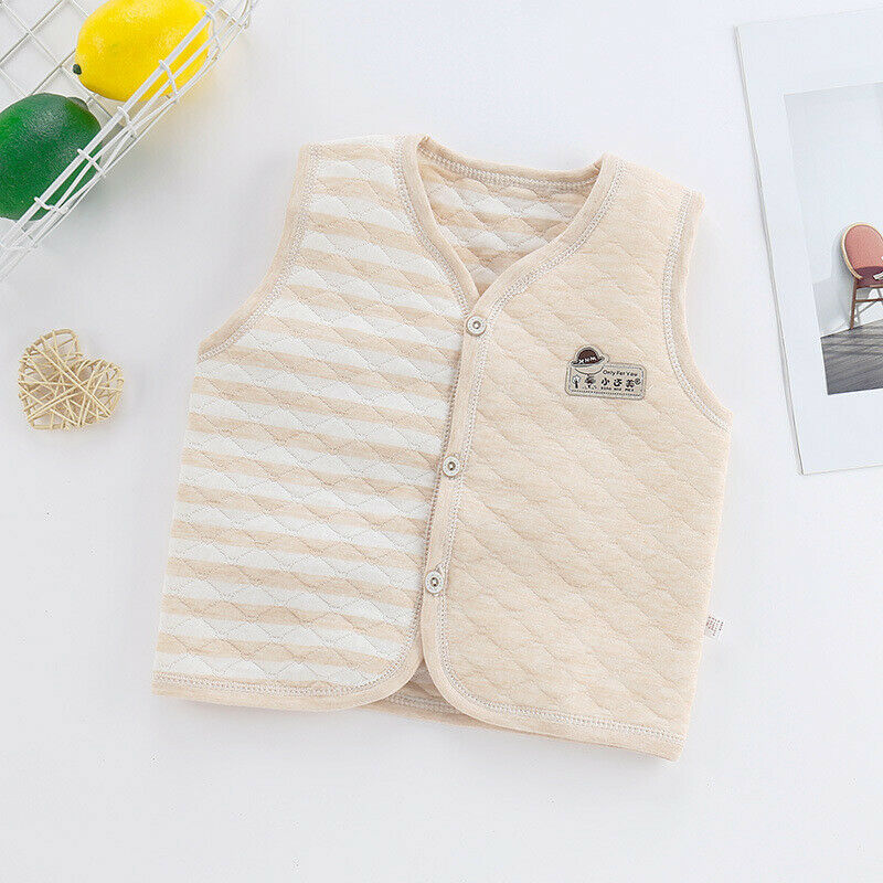 Toddler Baby Boys Girl Winter Add Wool Outerwear Vest Coats Kids Cotton Jacket Clothes 3M-5Y