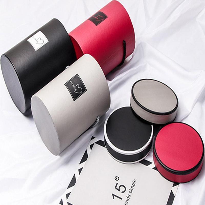 Packaging Box Portable Round Small Hug Bucket Candy Rose Flower Box Mother's Day Storage