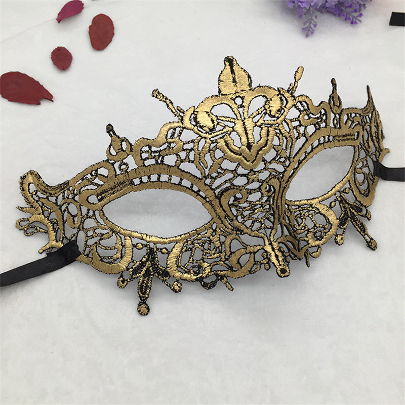 Masques mascarade ajourés en dentelle pour dames | Masques pour bal d'halloween, demi-masques de fête, fournitures de fête, noir blanc #30: TJ