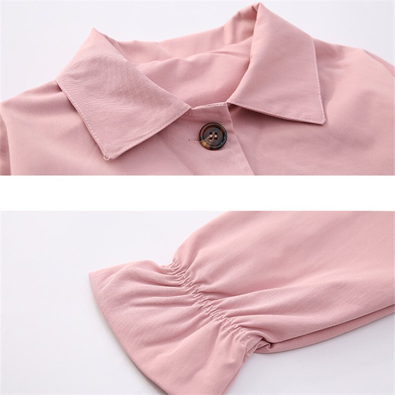 Long Style Teenager Clothes Girl Kids Trench Coat Spring Autumn Windbreaker Jacket for Girls Age 4 5 6 7 8 9 10 11 12 13 14 Year