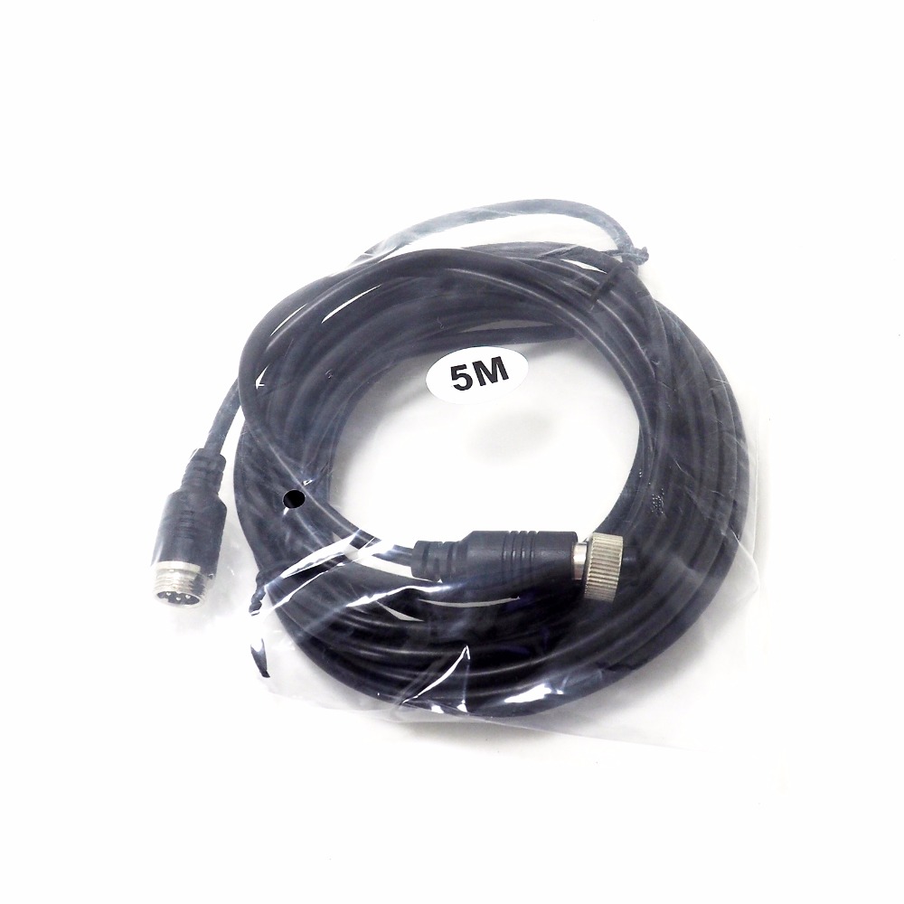 AC-5M 5 stks/partij Luchtvaart Kabel 4-Pin Luchtvaart Extension Connector Video Audiokabel Vier Core Video Premium Kabel voor CCTV Camera