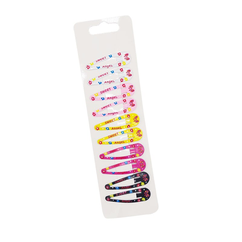 Baby Meisje Haarspeld Hoofddeksels 10Pcs Leuke Cartoon Printing Mini Peuter Kinderen Kids Hair Clips Pins Barrette Mooie Hairgrip
