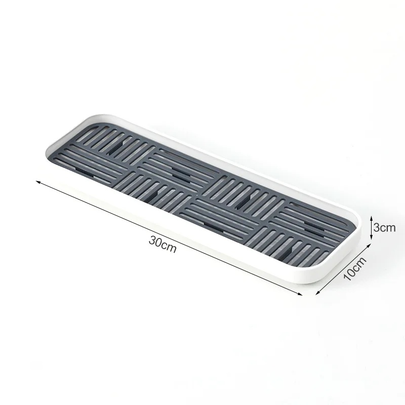 Keuken Spons Afvoerrek Vaatdoek Opslaghouder Plastic Utility Plank voor Schuursponsje Droogspons Afwasdoek: Blauw