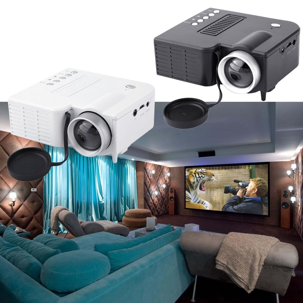 UC28A Mini Tragbare LED Projektor 1080P Multimedia Home Cinema Theater USB TF HDMI AV LED Beamer Projektor für Home verwenden