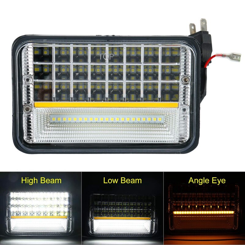 Universal Rectangular 4X6 Inch LED Headlight High Low Beam LED Headlight head light lamp Bulb