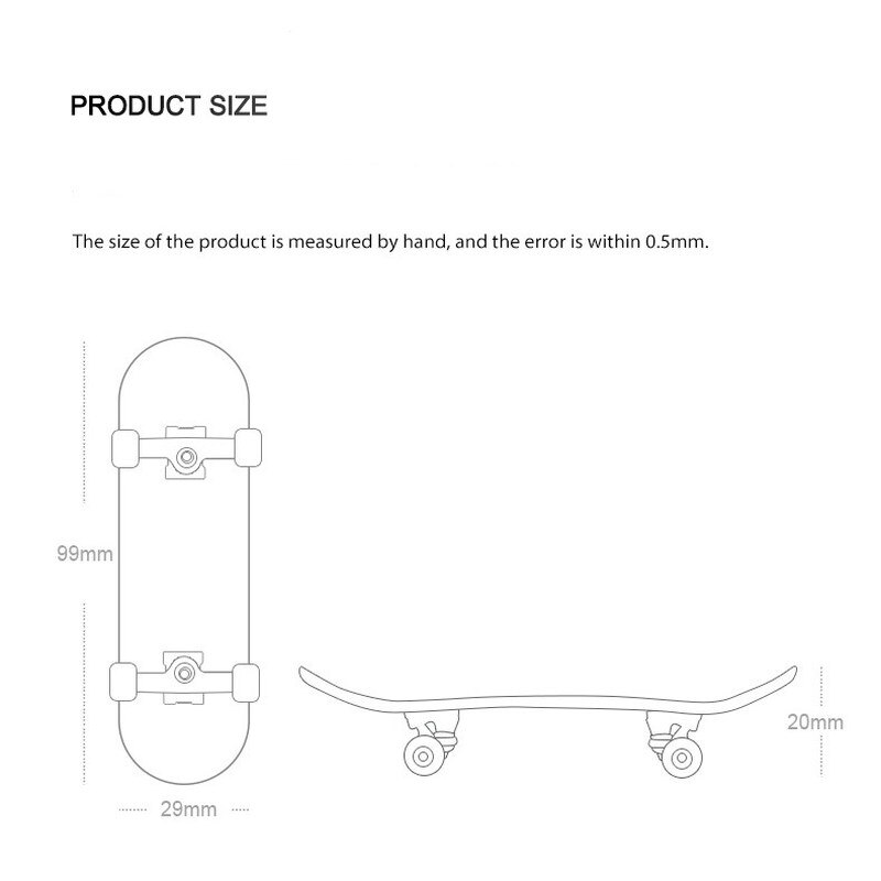 Jouet de skateboard avec roulements, 1 kit de skateboard , nouveauté pour enfants, de noël