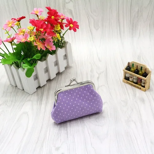 Myntpung med oljevoks i skinn, 4- tommers spenne, mini-lommebok, myntveske, leppestift-oppbevaringsveske, dame-clutch-veske